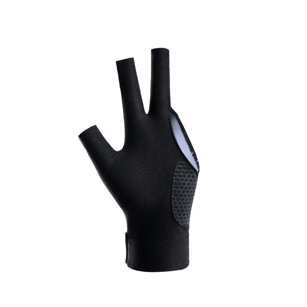 

Three Finger Left Hand Billiards Gloves Left Hand Wear-resistant Billiard Training Gloves Breathable Exposed Finger