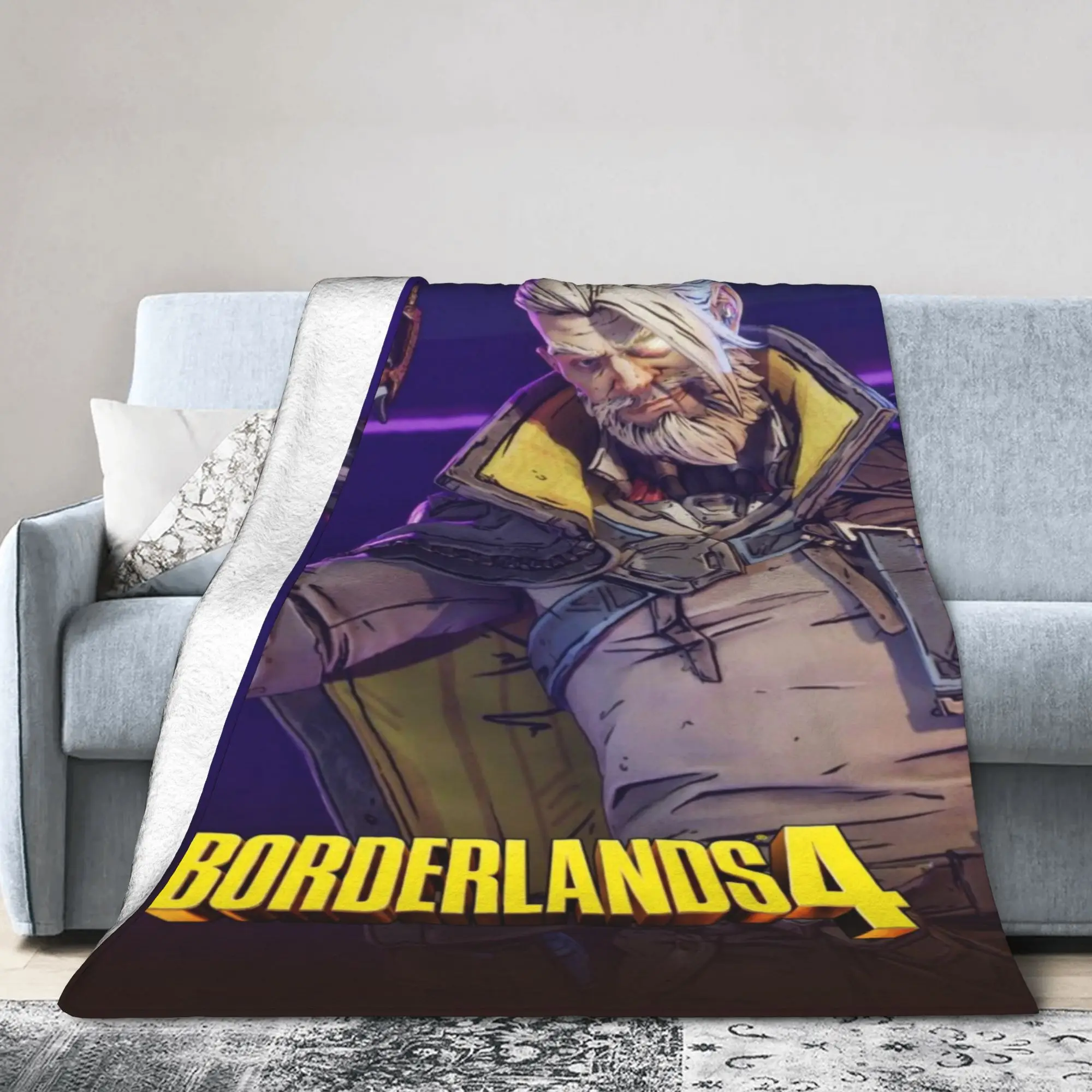 بطانيات Borderlands 4 Game Stuff، بطانيات رمي الصوف فائقة النعومة، مفرش سرير مريح