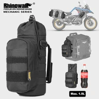 Rhinowalk-portabotellas para motocicleta, bolsa para hervidor con aislamiento para Motor, portavasos de agua de liberación rápida con sistema MOLLE en bolsa para motocicleta