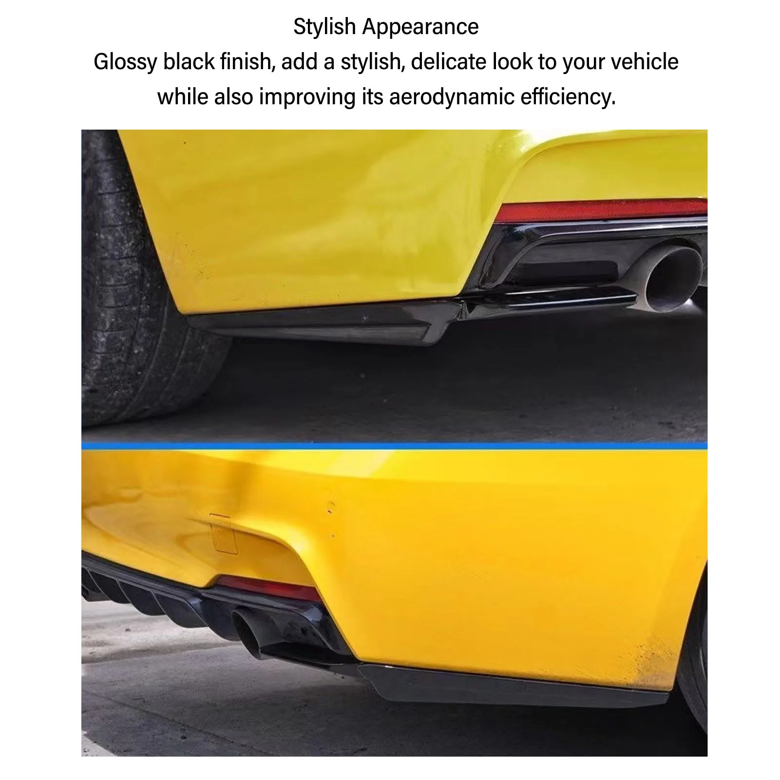 リアバンパーリップスポイラースプリッター光沢のある黒のサイドスポイラーガードプロテクター 3 シリーズ F30 F31 2012 から 2019 用