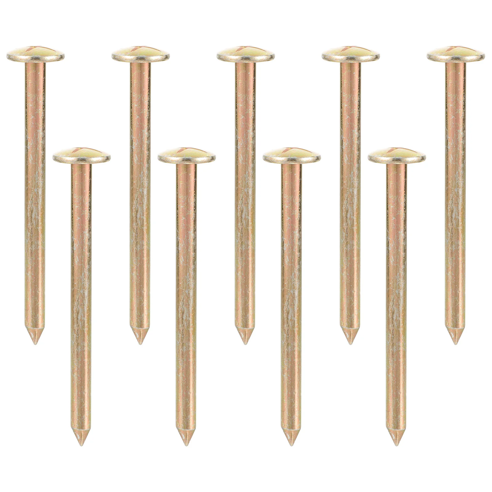 

10pcs Stainless Steel Ground Nails Garden Border Stakes Land Marking Fixing Tools Outdoor Landscape Pegs Lawn Stakes