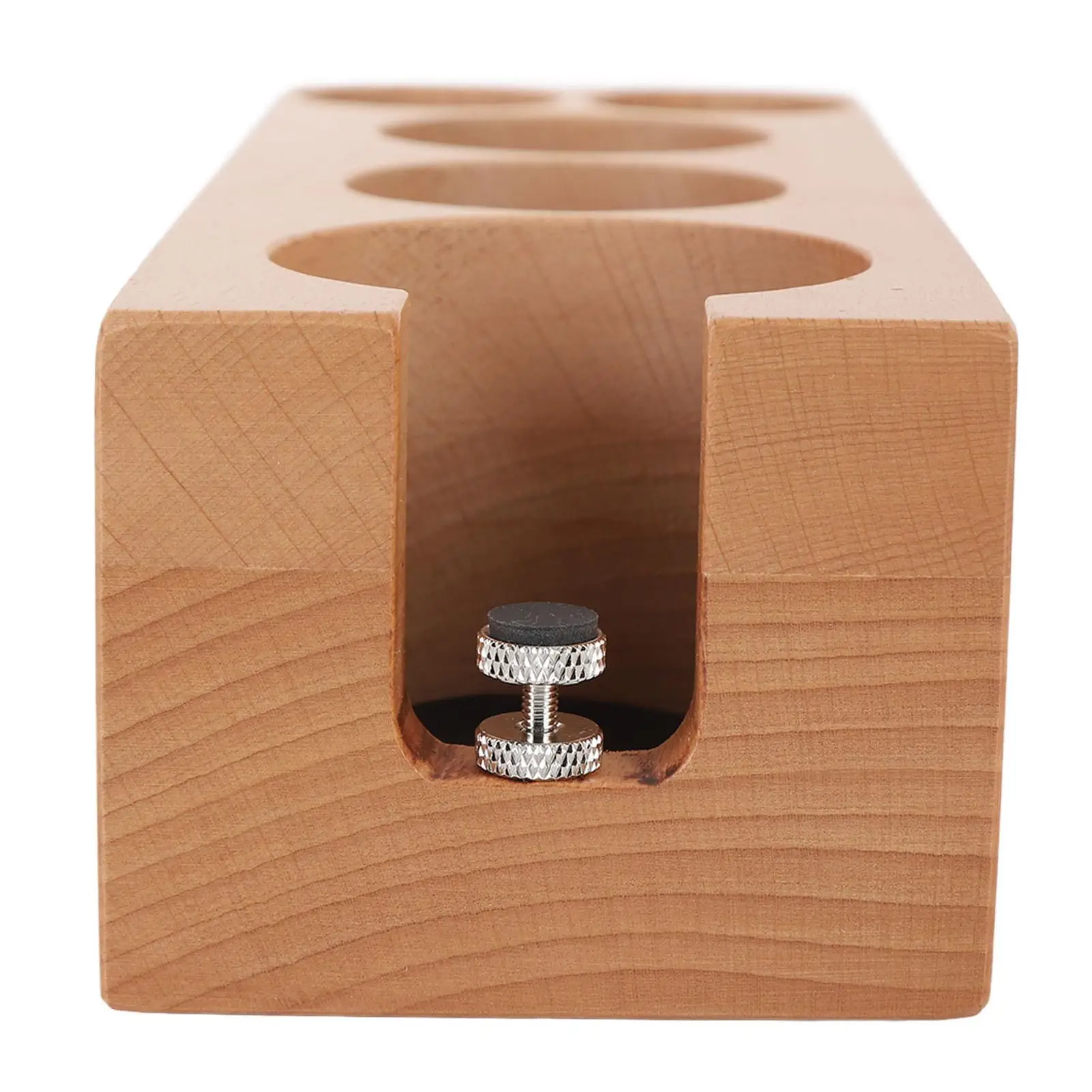 Wooden Coffee Tamper Stand Holder - Multifunctional Beech Wood Filter Tamper with Holes for office & for restaurant