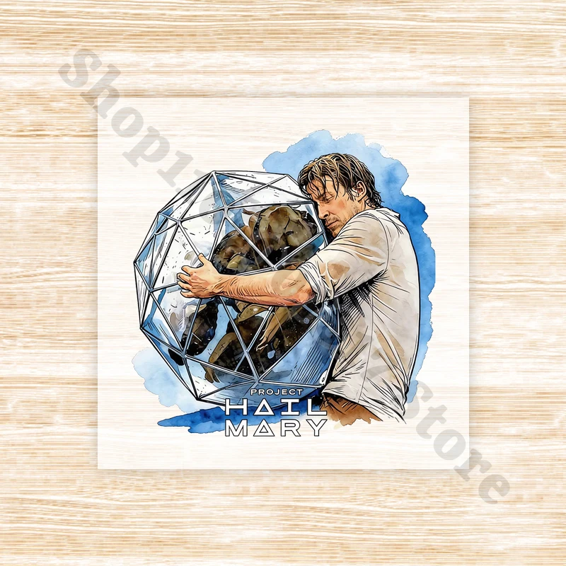Anime Creative Iron on Patches Project Hail Mary Sci-Fi Rocky Heat Transfer Sticker Clothes Appliques DIY Decal T-shirt Decor view 3