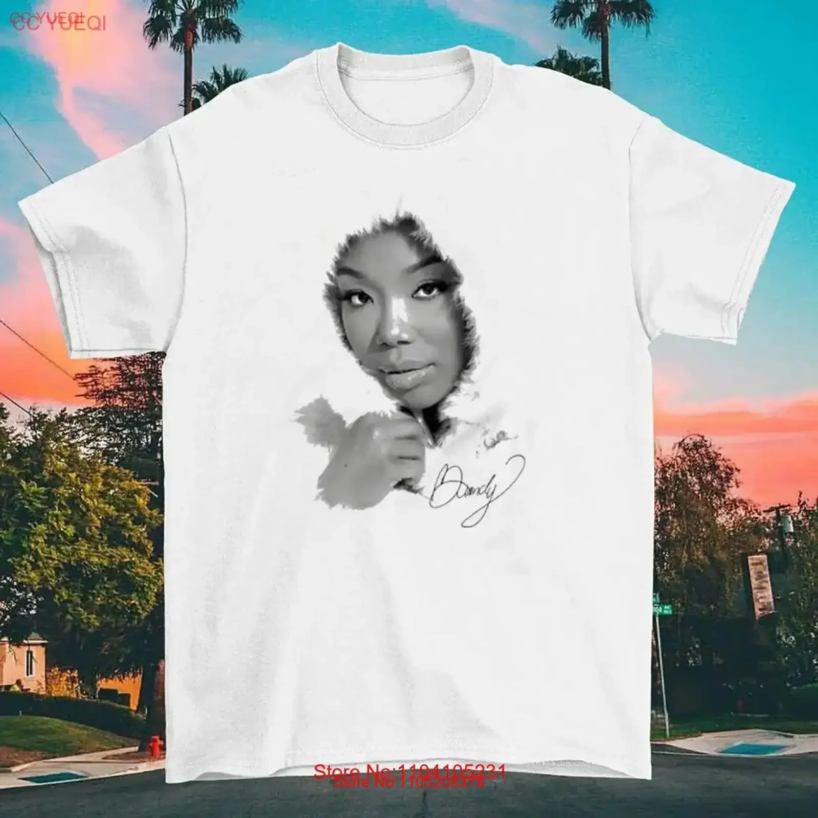 Brandy Norwood Christmas Holiday  T Shirt S To 3XL vintage Washed Unisex Slightly Stretched Breathable fashion graphic