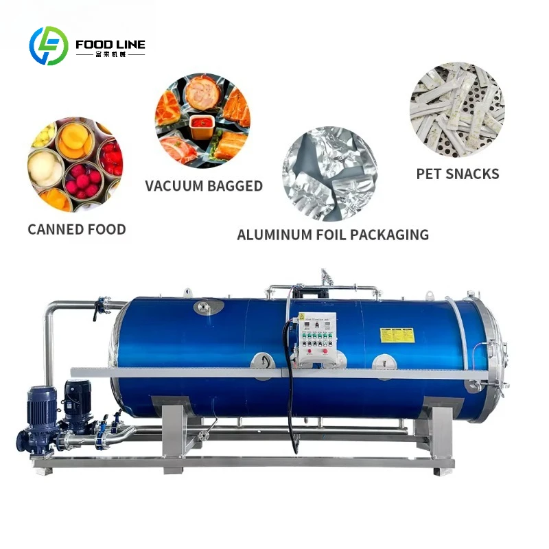 High-temperature Double-layer Sterilization Autoclave Water Bath Meat Beverage Canned Food Pressure Autoclave Customized