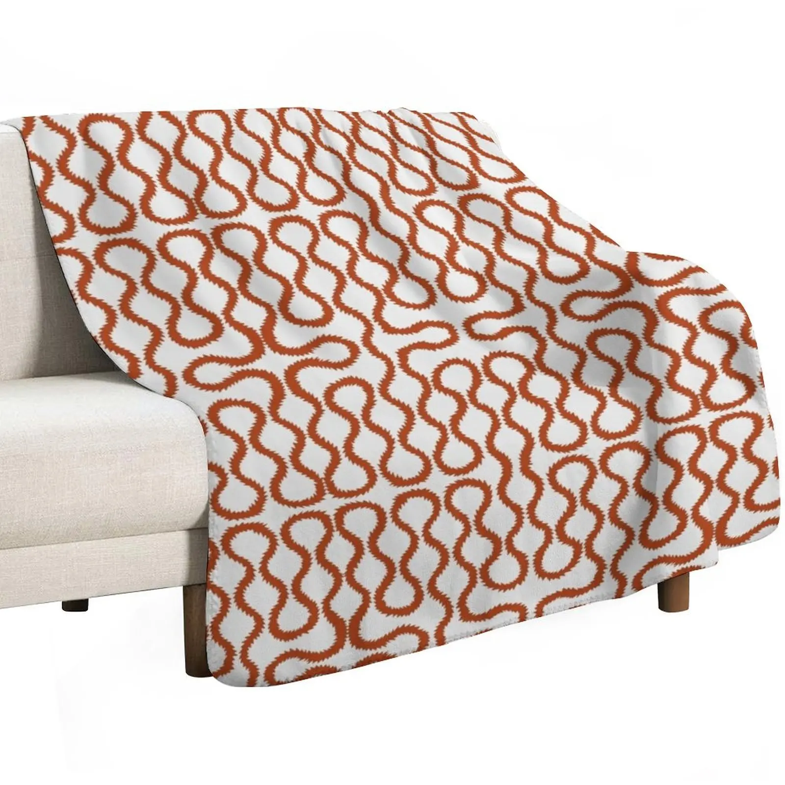 Red Squiggle pattern Throw Blanket Long Lasting Soft Plush Blanket for Daily Use