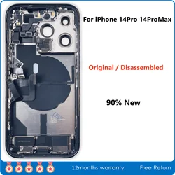 %90 Yeni, Orijinal Demonte Orta Gövde Arka Kasa iPhone 14 Pro Max İçin, NFC Kablosuz Montajlı
