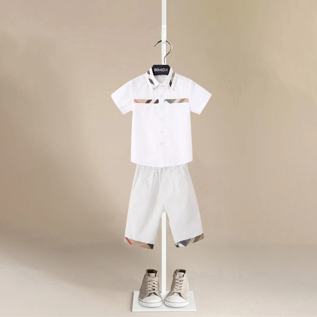 

Summer Baby Clothes Set Children Boys White Shirt Shorts 2Pcs Toddler Suit Casual Costume Infant Outfits Fashion Kid Tracksuit
