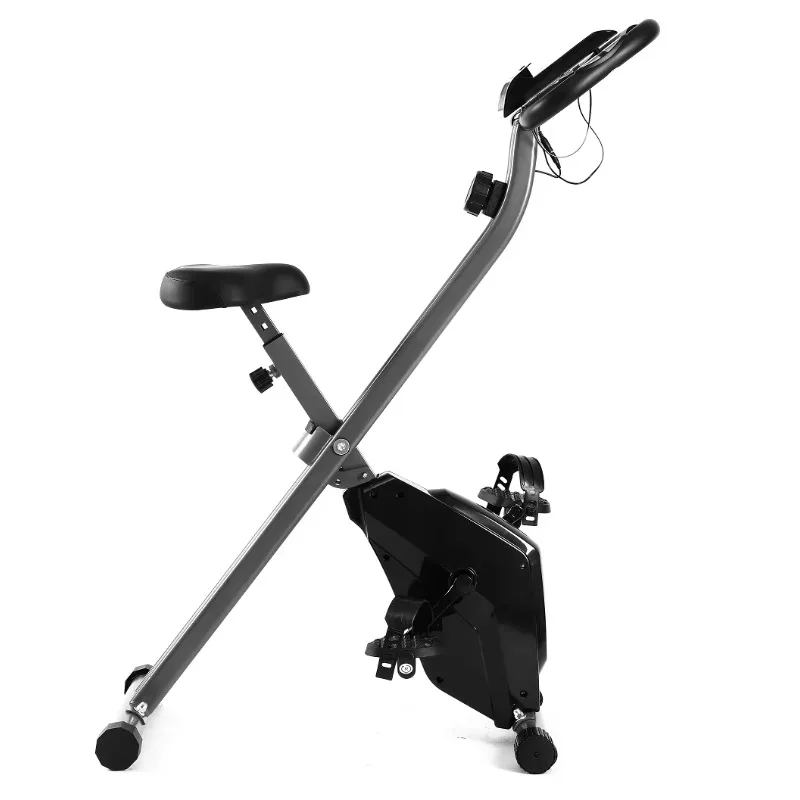 Durable Folding Magnetic Exercise Bike - Indoor Cycling Trainer for Home Use Conveniently Foldable for Storage