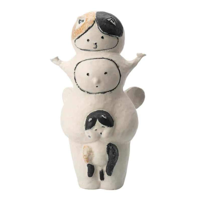 Pure handmade ceramic wabi wind vase cartoon ornament gift fun guest dining table soft flower jewelry