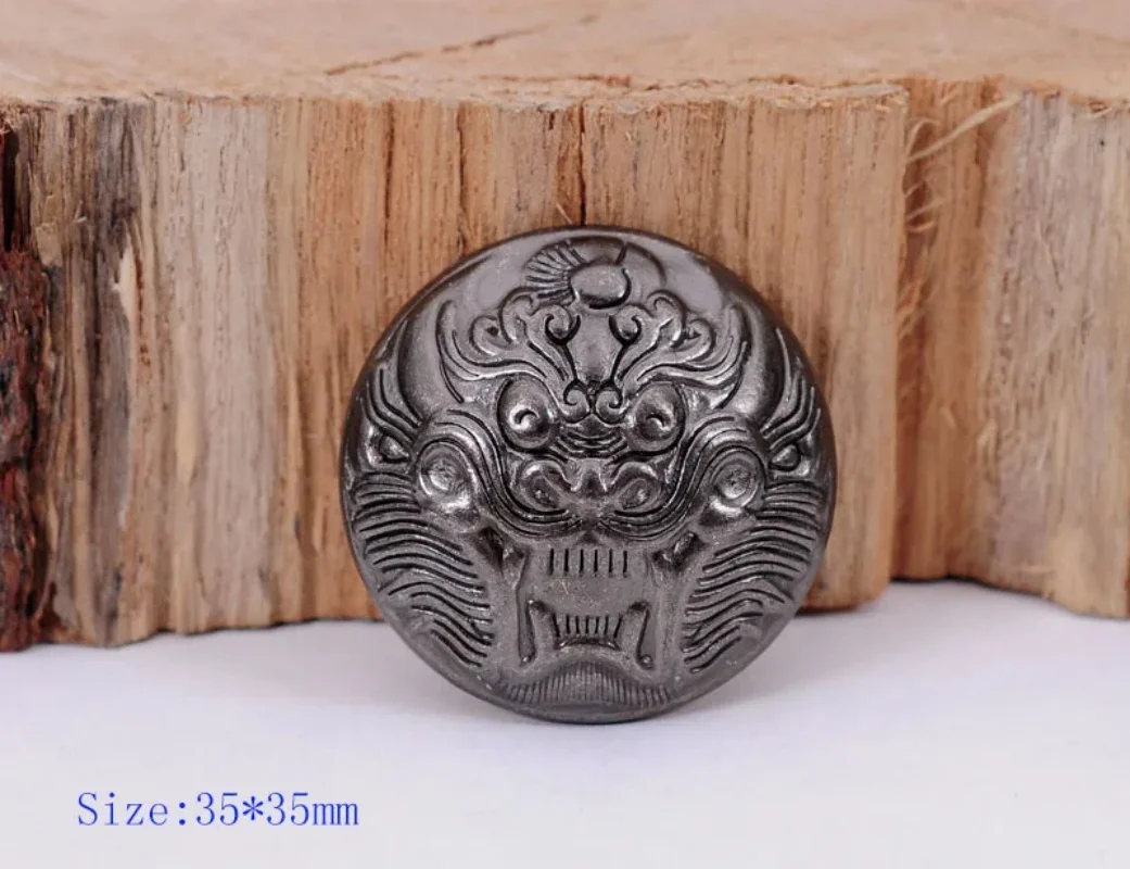 

35MM 10pc Biker Gunmetal Heavy Strong Black China Dragon Head Conchos Button Rivet Stud Leathercraft Wallet Bag Belt Decorative