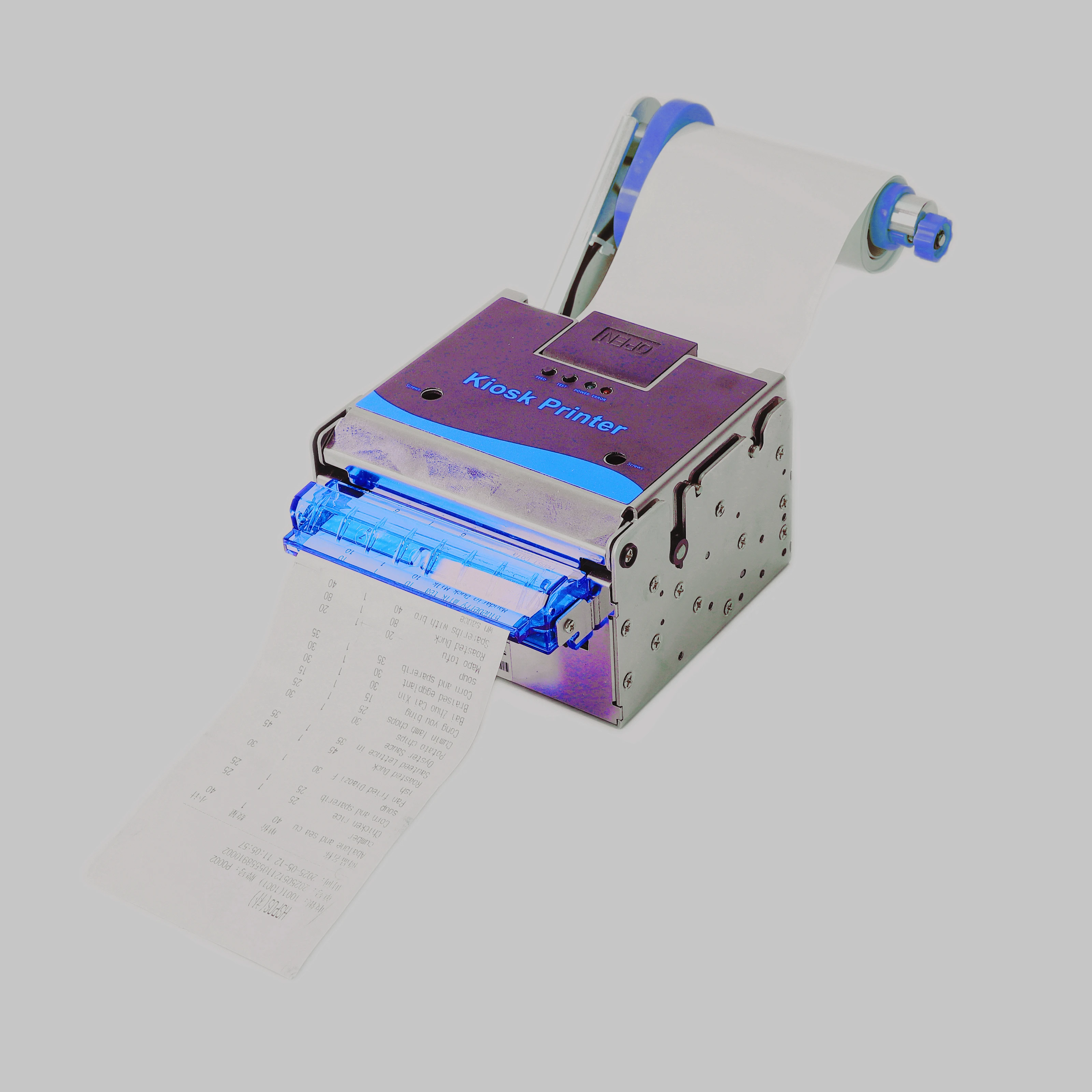 HS-K54 80mm Embedded Kiosk Thermal Printer Auto Cutter USB RS232 LAN 250mm/s Support QR Black Mark Ticket for Vending Parking
