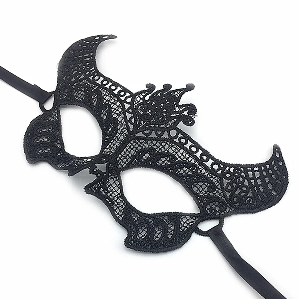 ชุดแฟนซีหน้ากากสีดํา Venetian Lace Eye Masquerade หน้ากาก Eyemask สามมิติ