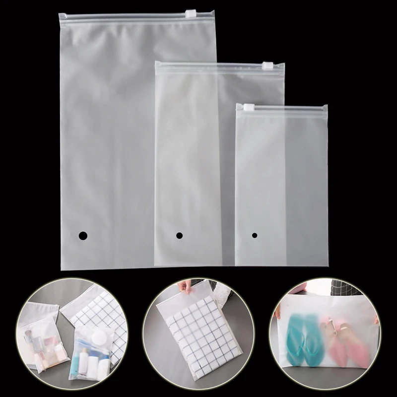 Stobag Frosted Matte Zipper Bags Clothes Package Pouch Ziplock Plastic Sealed Shirts Storage Reusable Pocket