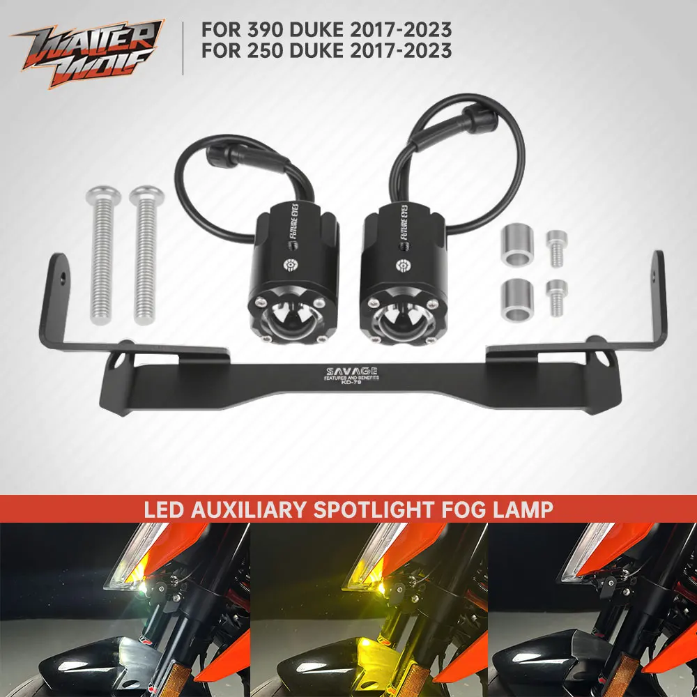 

Светодиодный прожектор для мотокросса Supermoto, вспомогательная противотуманная фара в сборе для 250 Duke 390 Duke 390 250duke 2017-2023, передние фонари DRL