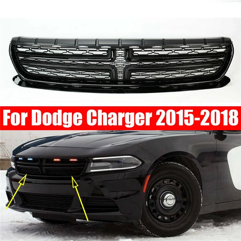 

Верхняя решетка переднего бампера для Dodge Charger 2015 2016 2017 2018, сменная верхняя гоночная решетка # 68226527 АА