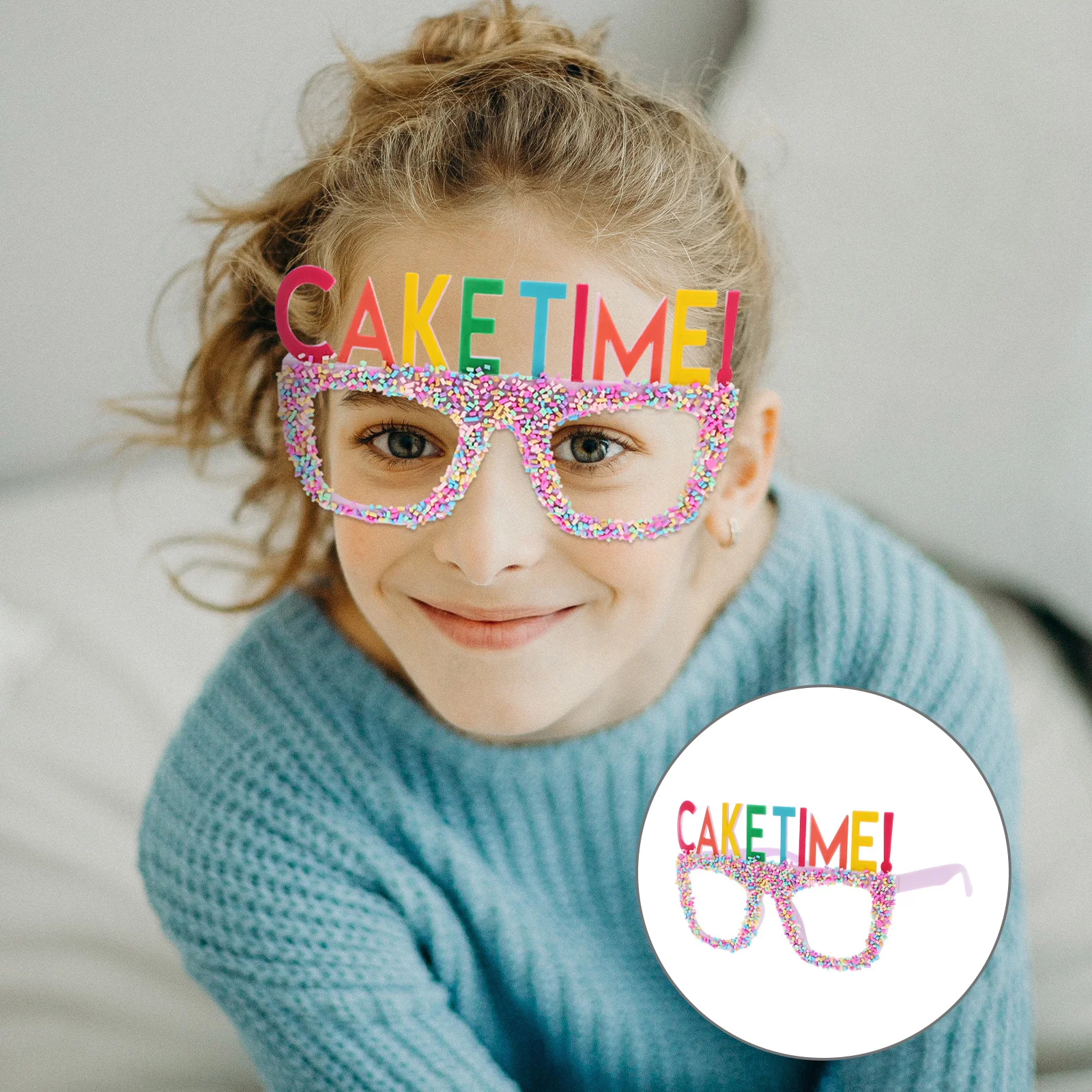 

Birthday Party Glasses No Lens Frame Cake Theme Funny Eyeglasses Novelty Photo Props Birthday Party Glasses Adults Glasses,