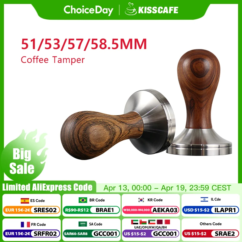 

Coffee Tamper 51mm 53mm 57mm 58.5mm Stainless Steel For Delonghi Breville Lelit Barista Espresso Maker Accessories Corner Tools