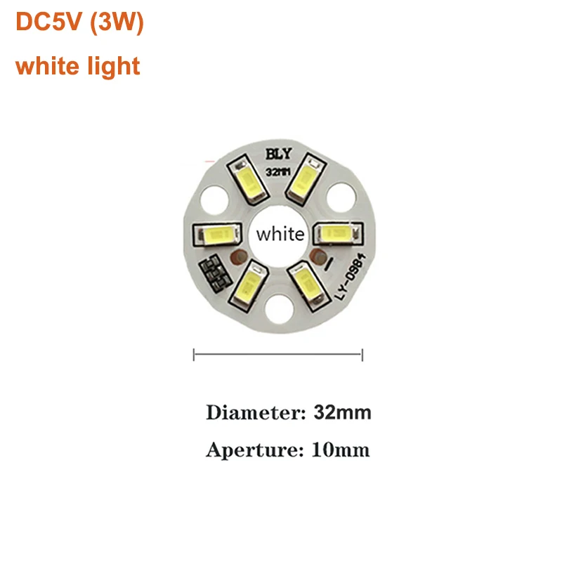 1Pcs DC5V Round LEDd Light Board 3w 5w 6w 10w Light sheet SMD5730  Bulb Light One and Double Color Downlight Light Source Board