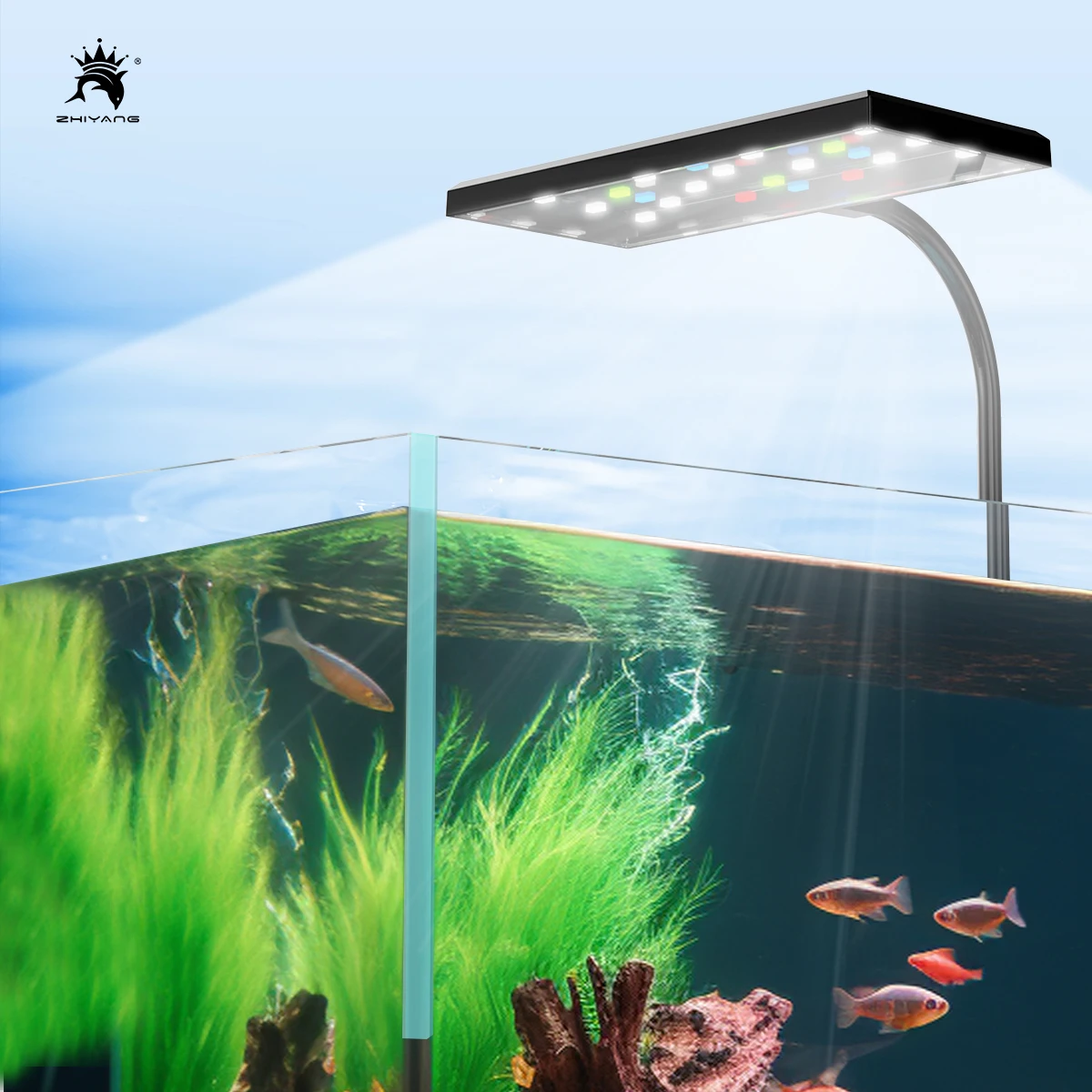 110-240V Aquarium Fish Tank Backlight Waterweed Water Grass Seed Grow Lamp Waterproof Aquatic Plant LED Grow Light 9W 14W