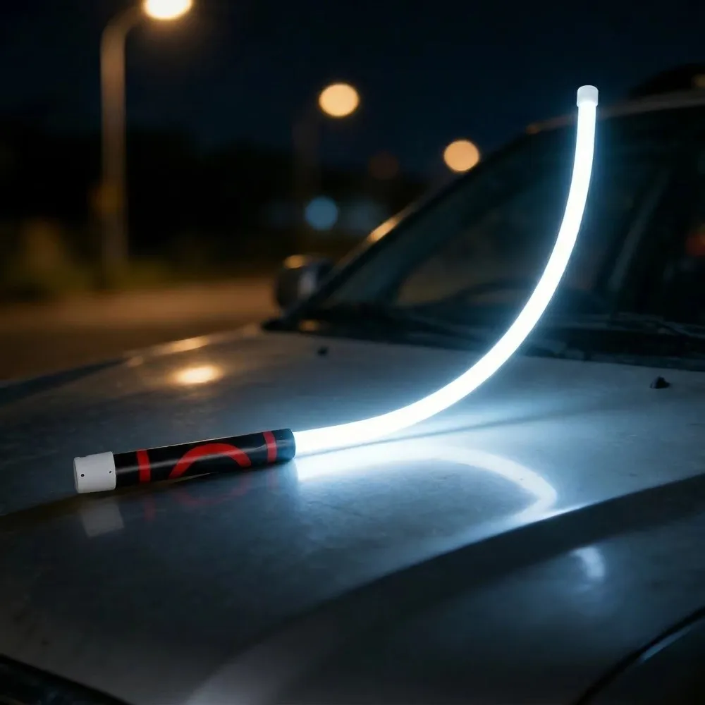 27Inch LED Flashlight Stick High Lumens 3 Brightness Modes Bendable LED Light Waterproof Rechargeable Automotive Lighting Tools