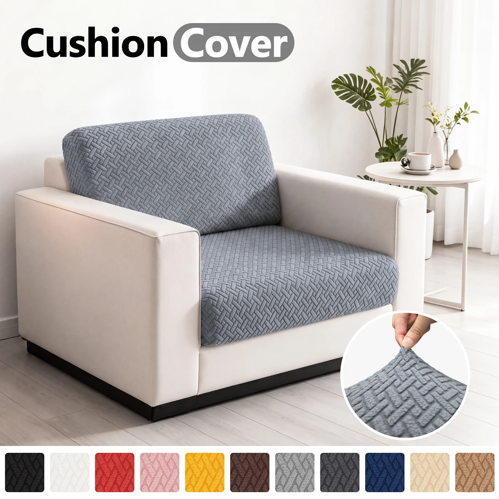 Soft Sofa Cushion Cover T Jacquard Spandex Protcetor Slipcover for L Shaped Modular Single Slip Suit Sofa Seat Cover