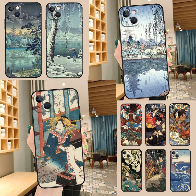

Японский чехол для телефона Ukiyo-e Art для Samsung Galaxy S25 Ultra S20 S21 S22 S23 S24 S9 S10 Plus S24 FE Cover Shell