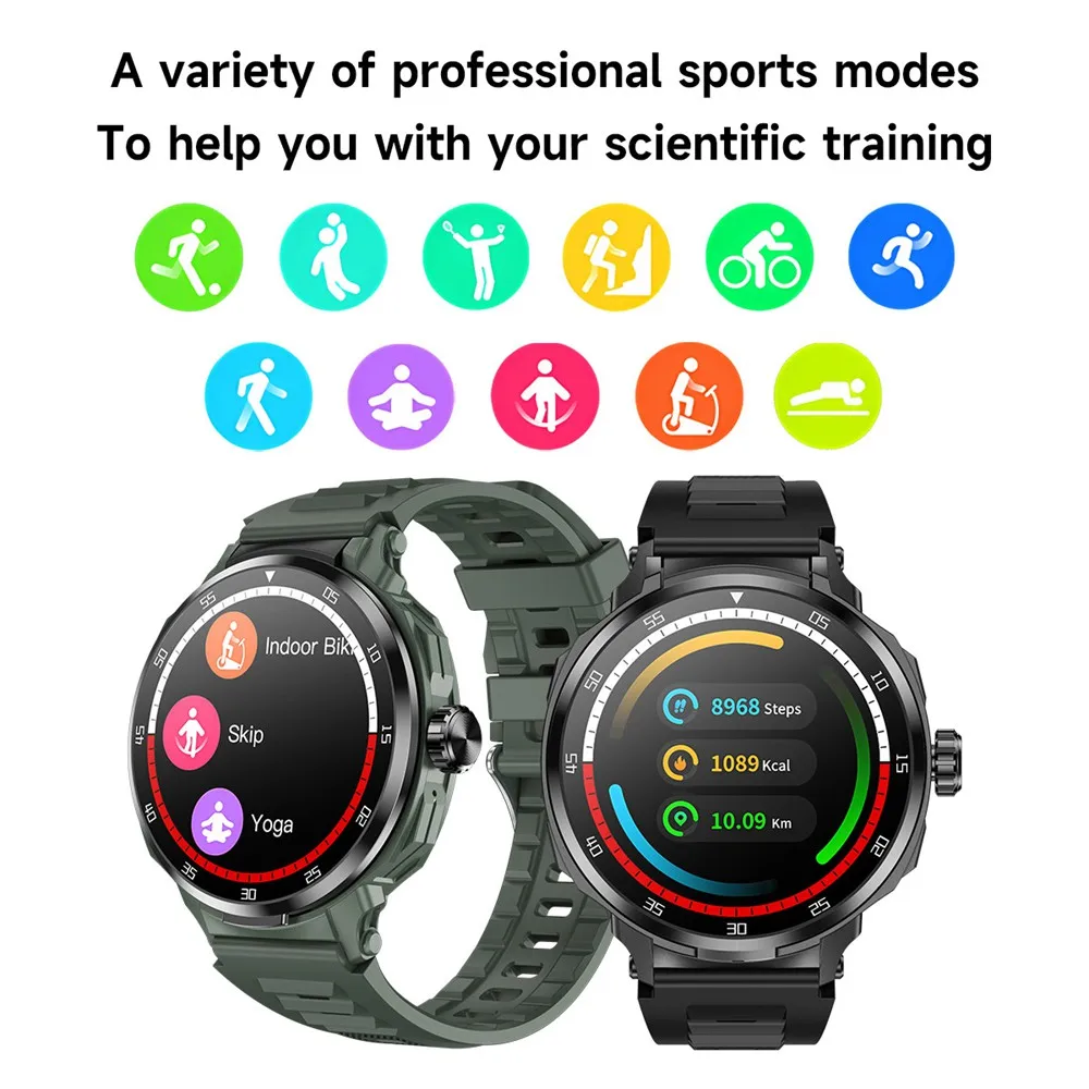 Smartwatch with Earphones Inside Wireless Call Sports Fitness Watch for Men NFC Compatible with iPhone Android