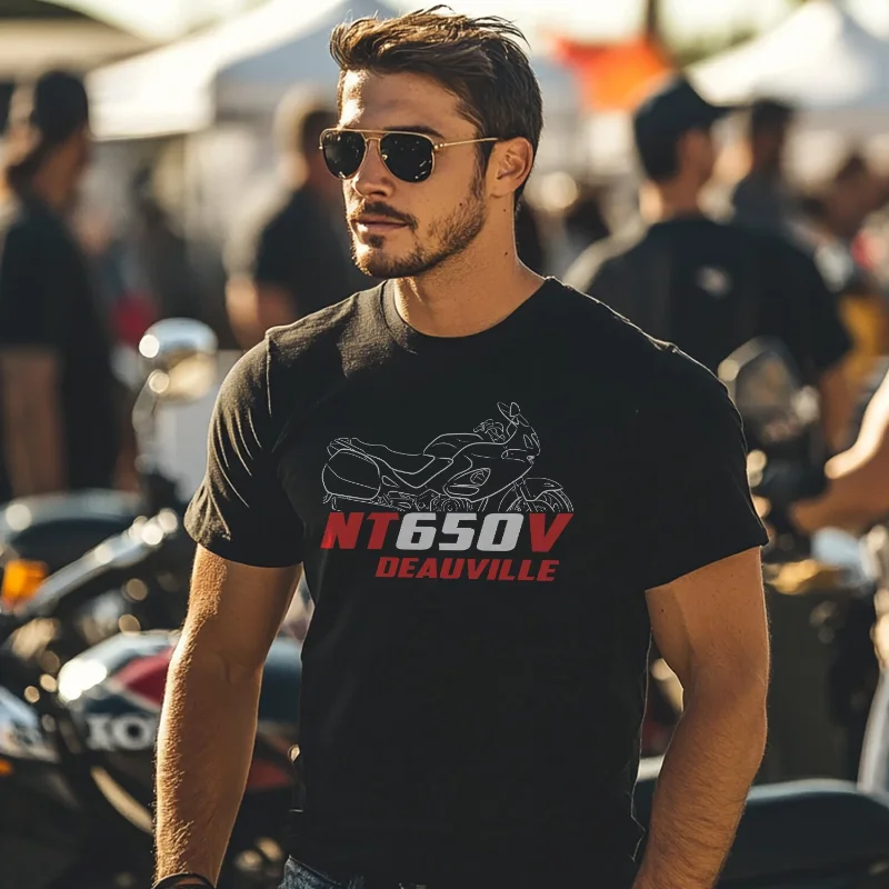 

New NT650V Deauville 1998-2006 Motorcycle Graphic T-Shirt 100% Cotton O-Neck Short Sleeve Summer Casual Mens T-shirt S-3XL
