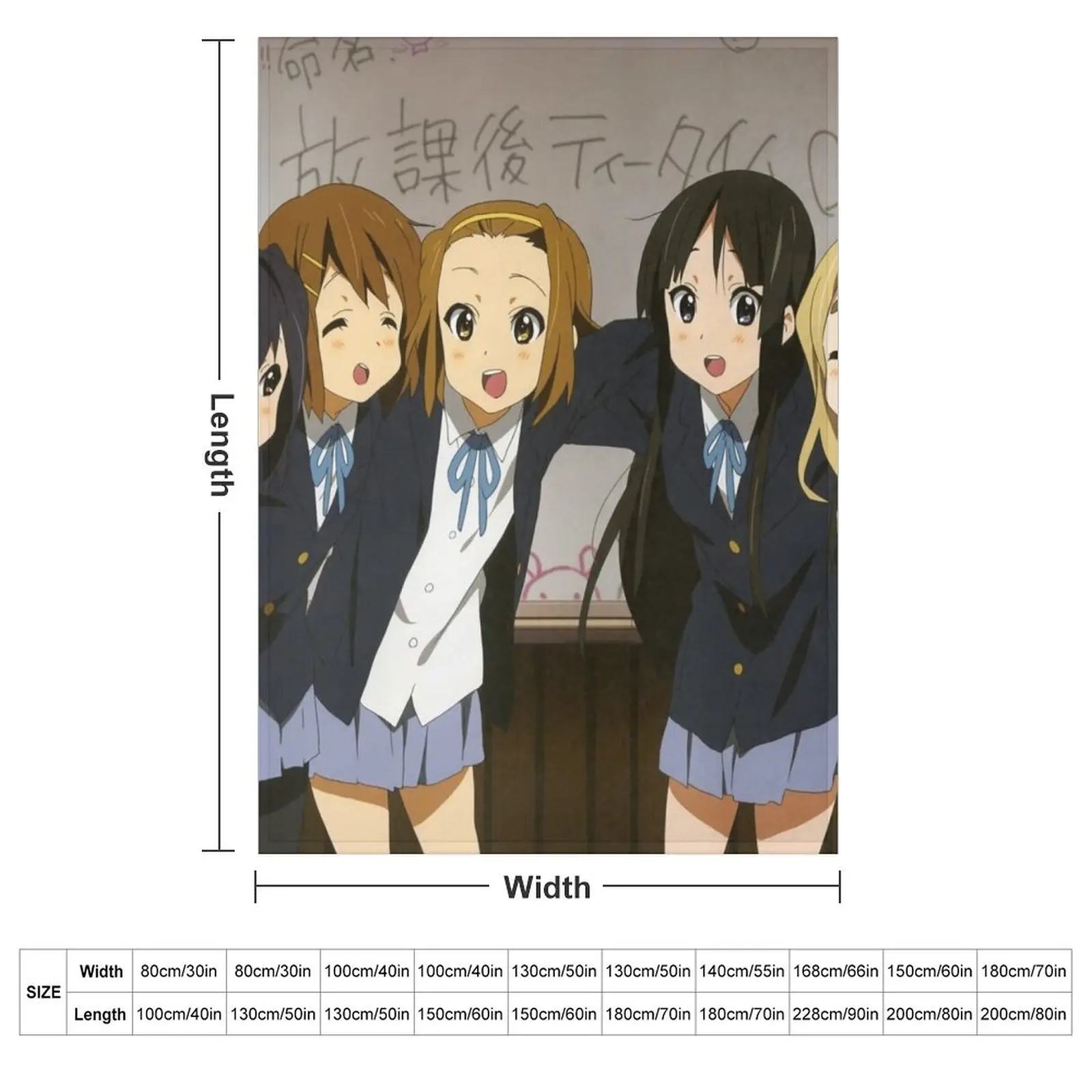 K-On! 3 Throw Blanket Furrys Plush funny gift blankets and throws Blankets