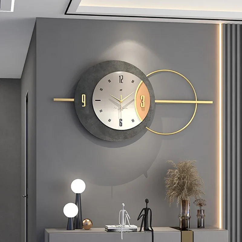 Luxury Wall Clocks Modern Living Room Metal Gold Silent Wall Clock Big Size Creative Art Design Home Decoretion Living Room Gift