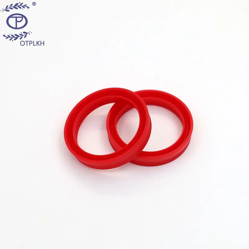 Y-type cincin segel poliuretan PU segel merah y-ring piston rod sealing tidak standar suku cadang berbentuk pabrik disesuaikan