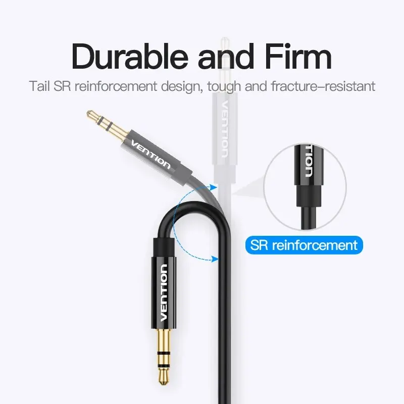 Vention Audio Splitter Cable 3.5mm Male to 2 Female Jack 3.5mm Mic Y Splitter Aux Cable for iPhone Laptop MP3 Headphone Splitter