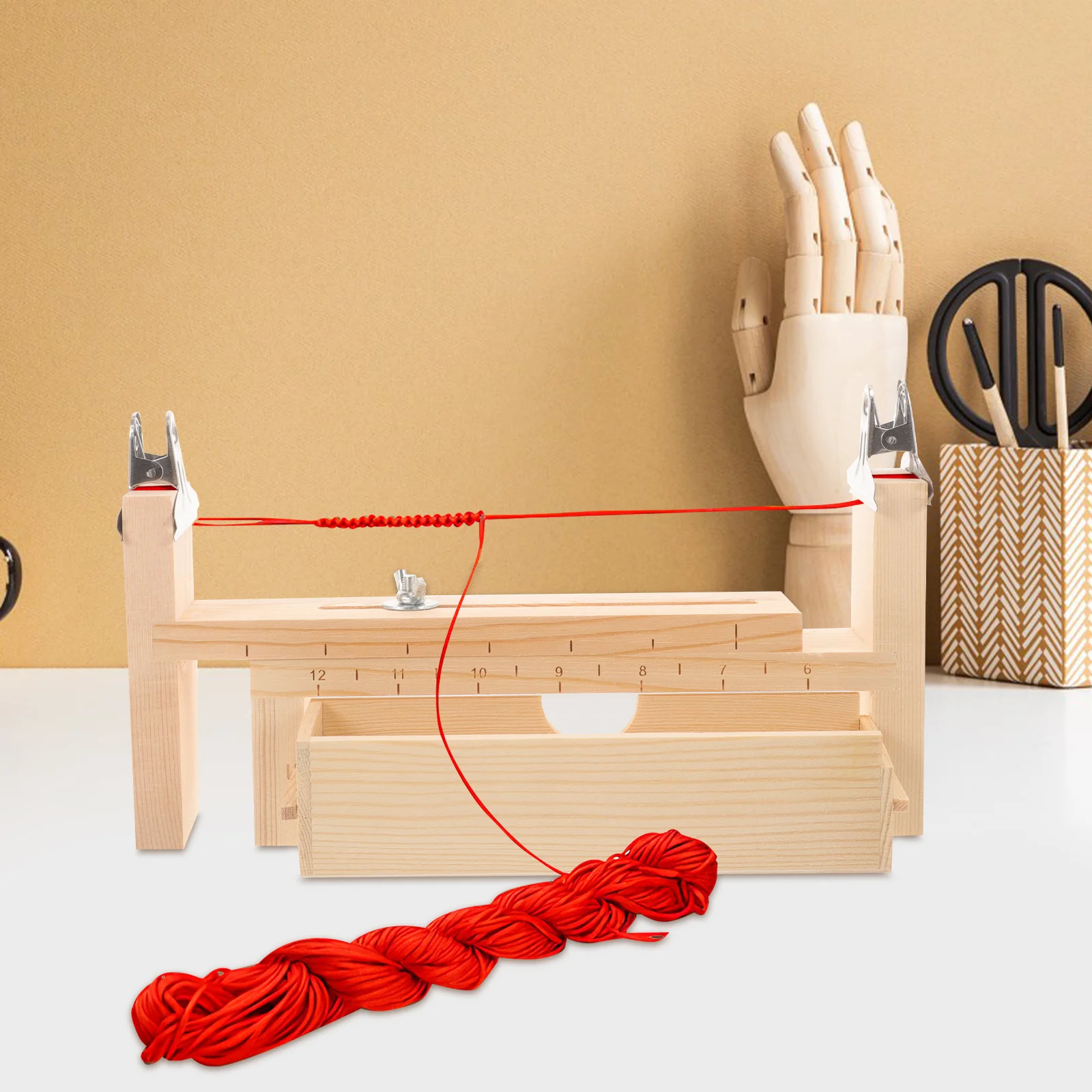 

1Set Wood Lanyard Weaving Tool Bracelet Maker Kit Easy Use Wrist Rope Braiding Bracket DIY Craft Bracelet Braiding Tool