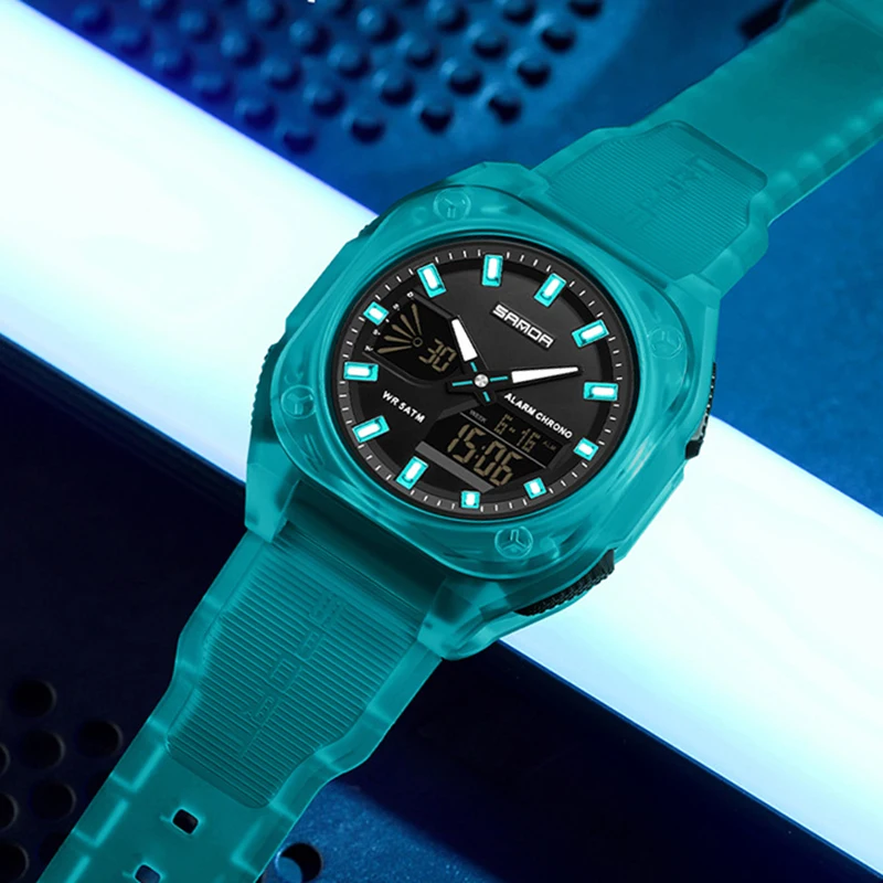 

Мужские спортивные цифровые часы 2025, лучший бренд класса люкс, мужские кварцевые наручные часы для мужчин, многофункциональные наручные часы с двойным дисплеем