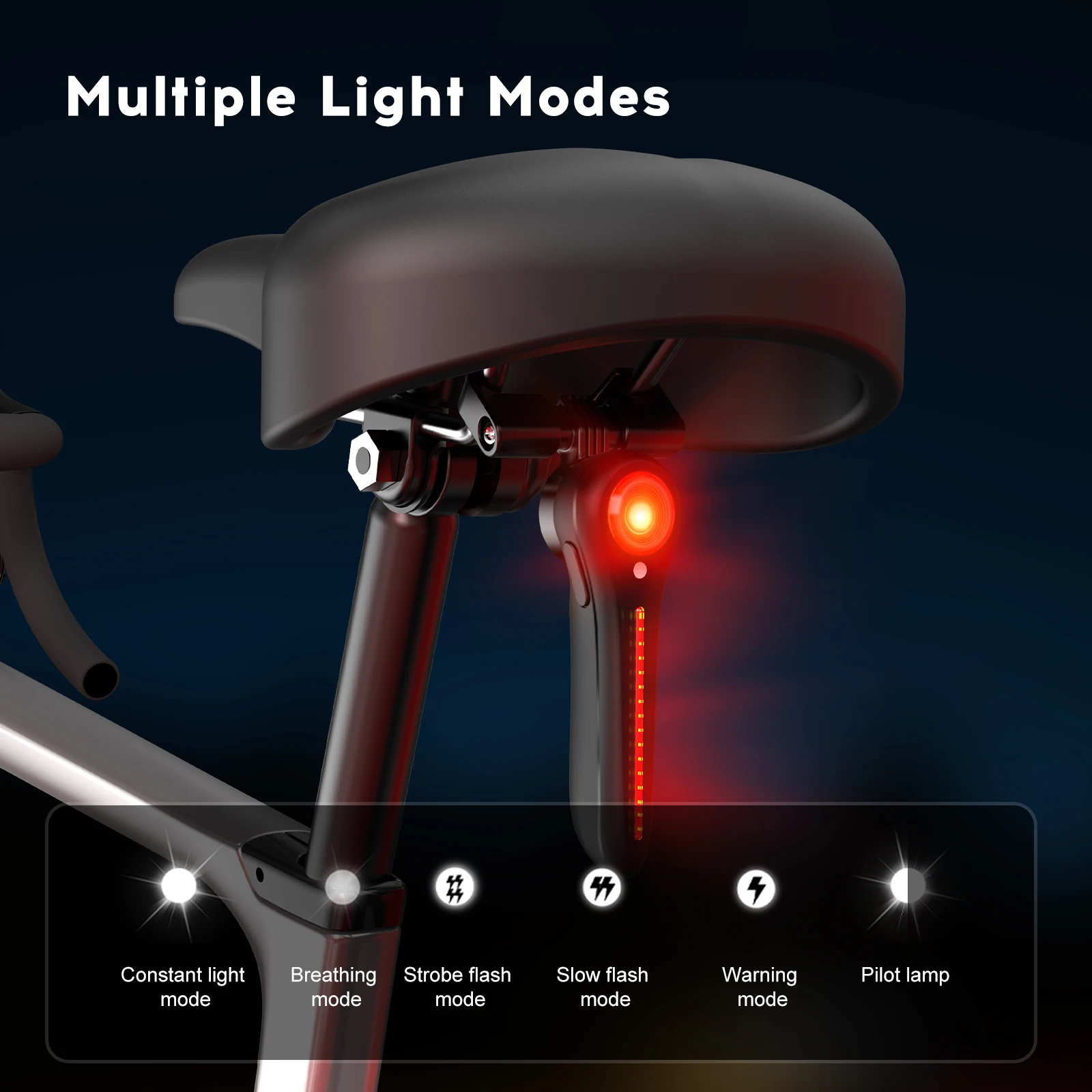 Bike Rear Light Photon Drop Warning Lamp Waterproof Rechargeable LED Bicycle Taillight MTB Road Bike Cycling Photondrop Light