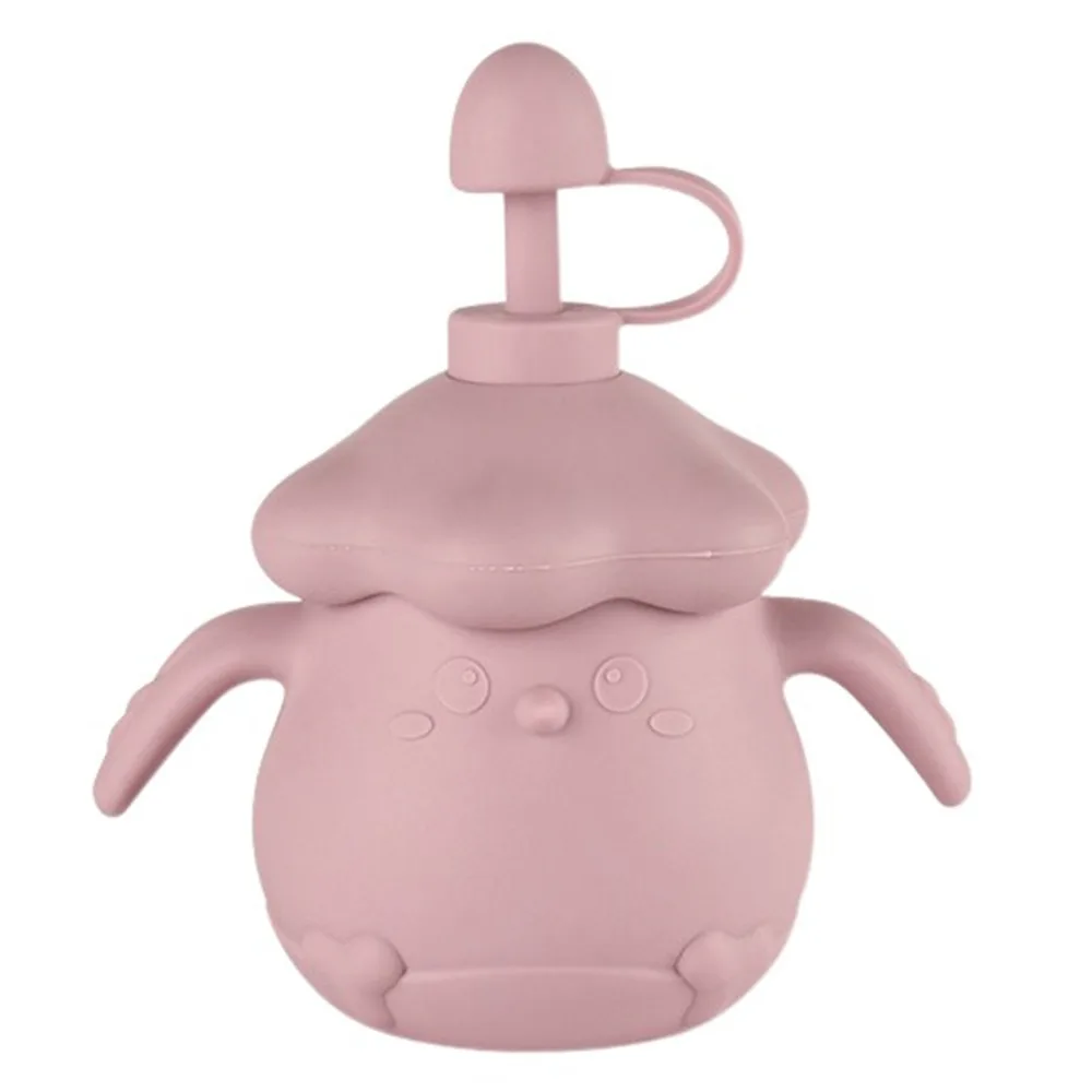 

Creative Baby Training Cup Cartoon Shape Soft Silicone Toddlers Straw Water Bottle Leakproof with Lid Baby Silicone Feeding Cup