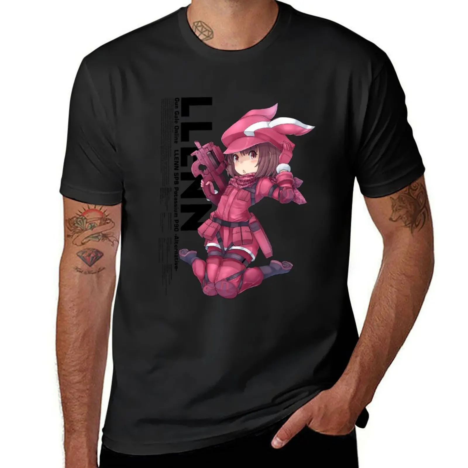 GGO - LLENN [White Background] T-Shirt tops plus size tops mens tall t shirts