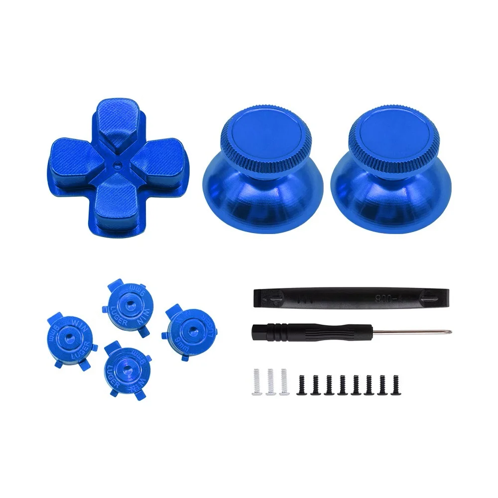 Metal Button Replacement Kit For PS5 Controller Anti-slip Metal Thumbsticks D-Pad ABXY Mod Parts With Tools