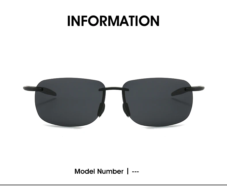 Neue ultraleichte, rahmenlose, farbenfrohe polarisierte Sonnenbrille für Männer und Frauen aus TR90-Material, geeignet für Freizeit und Urlaub, UV400. – Detail 2