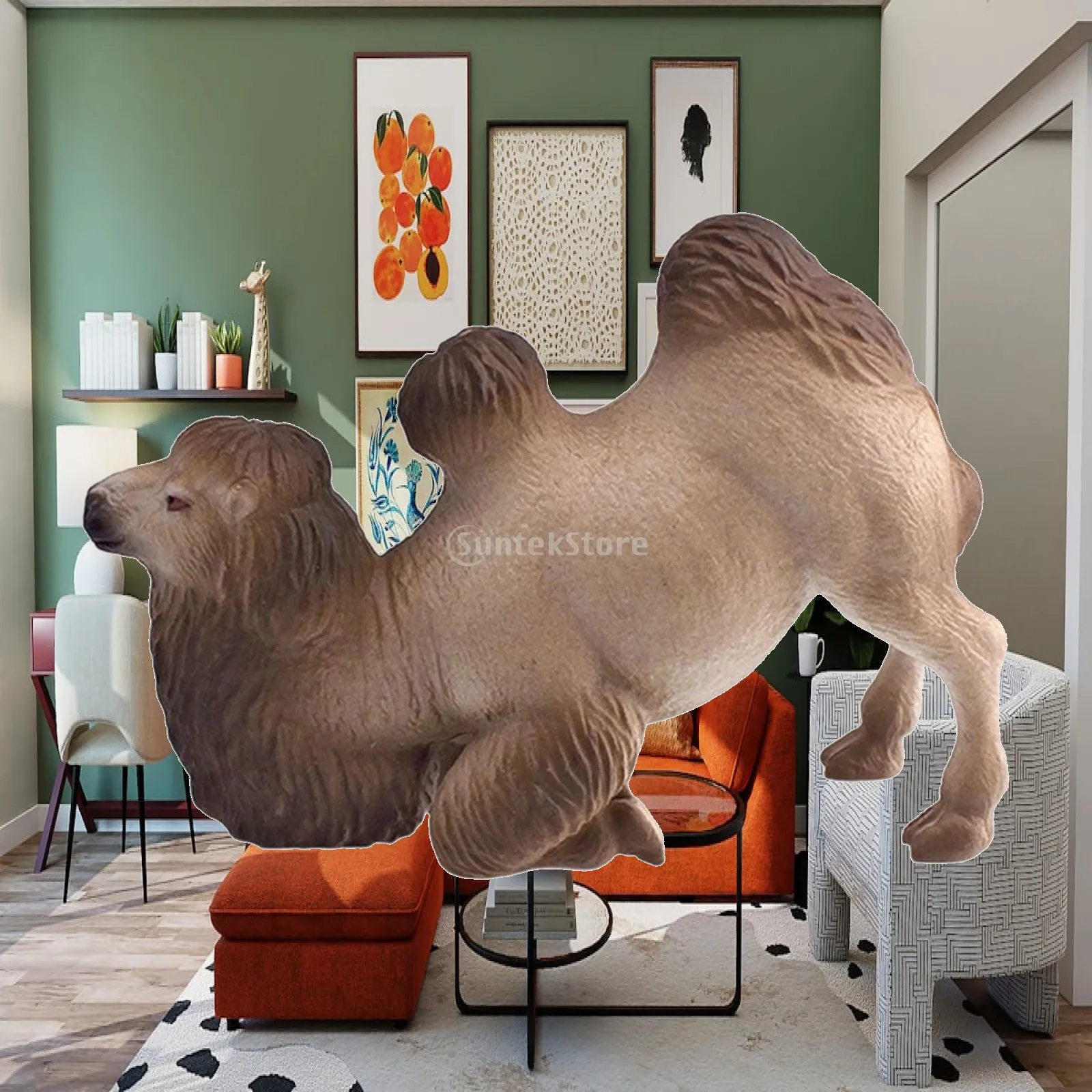 Camel Figurine Statue Animal Sculpture Housewarming Gift Cute Hand Painted Home Decoration Desktop Ornaments Educational Toy