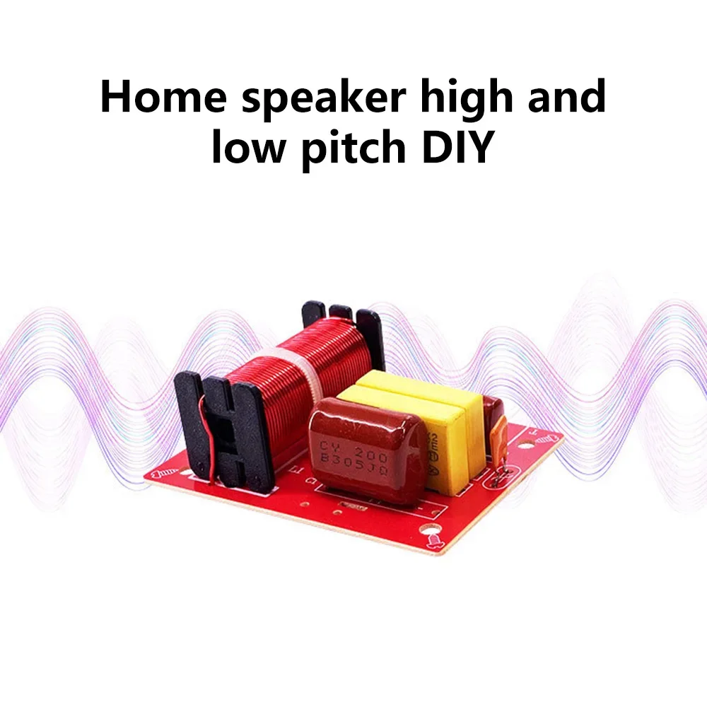 80W 2 Way Crossover Audio Filters HiFi Speaker Dual Frequency Divider Speaker Frequency Divider Stereo Crossover