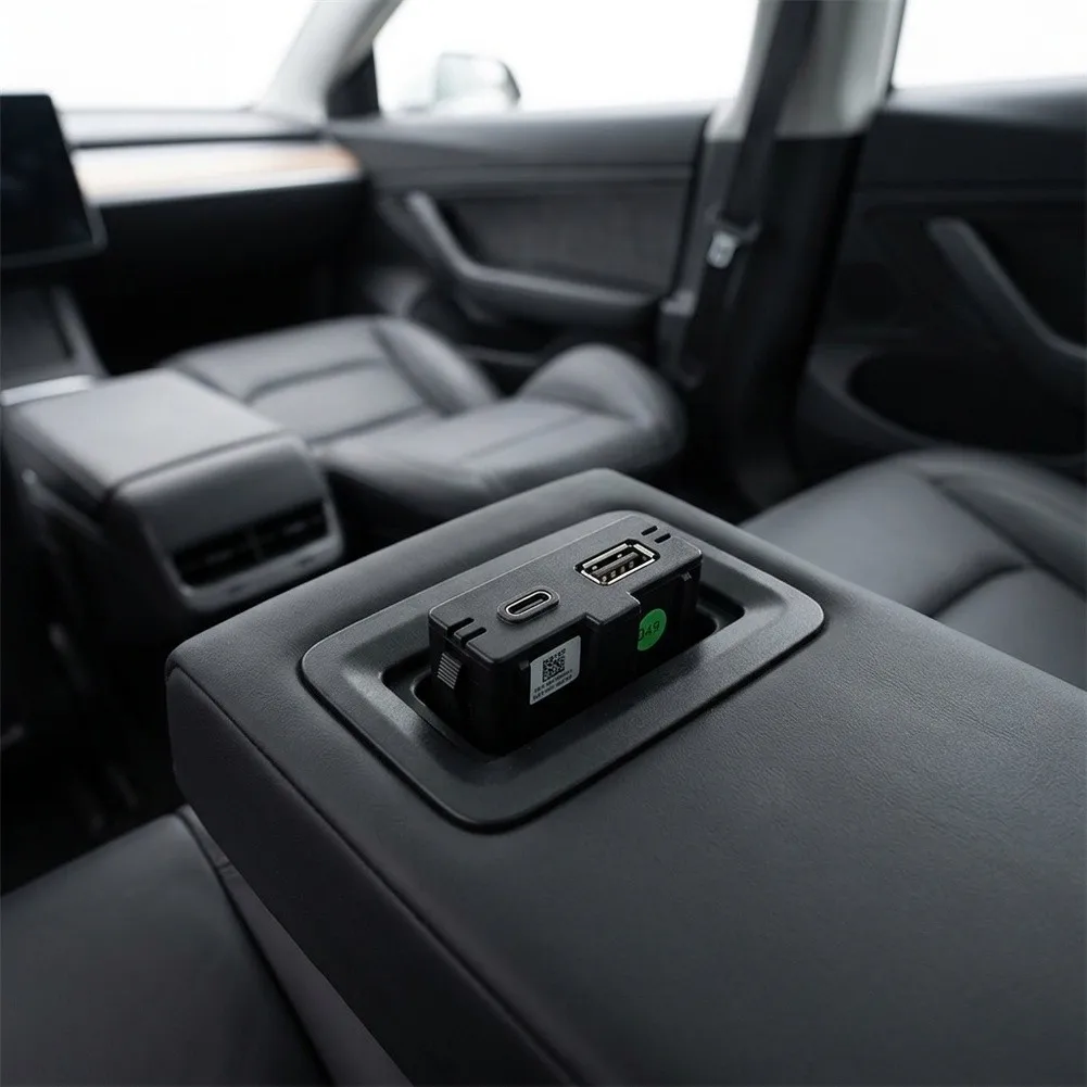 High Quality USB Charger Charger Port Socket Car Accessories Chargerkit Double Cover Interior Switches Rear USB Charger Car None