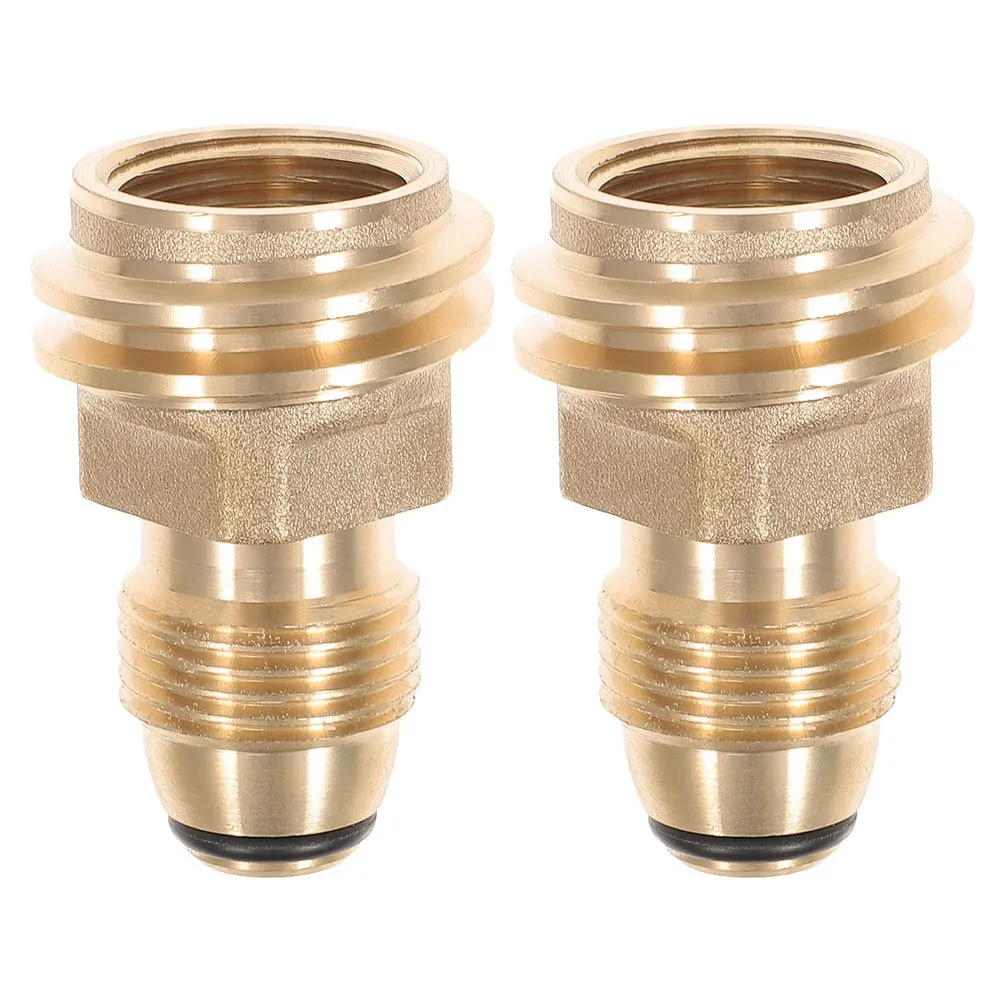 

2Pcs Gas Propane Connector Copper Rubber Propane Tank Adapter for Grill Camping Outdoor Use to Qcc1 Conversion Fitting