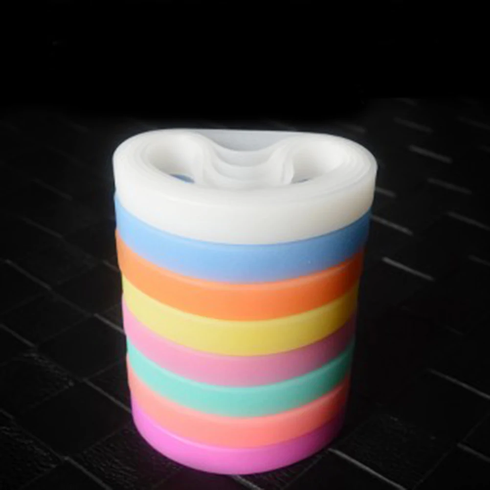 

8pcs Luminous Silicone Wristbands Premium Glow In The Dark Rubber Bracelets For Adult One Size Fits Most Durable Sports Party