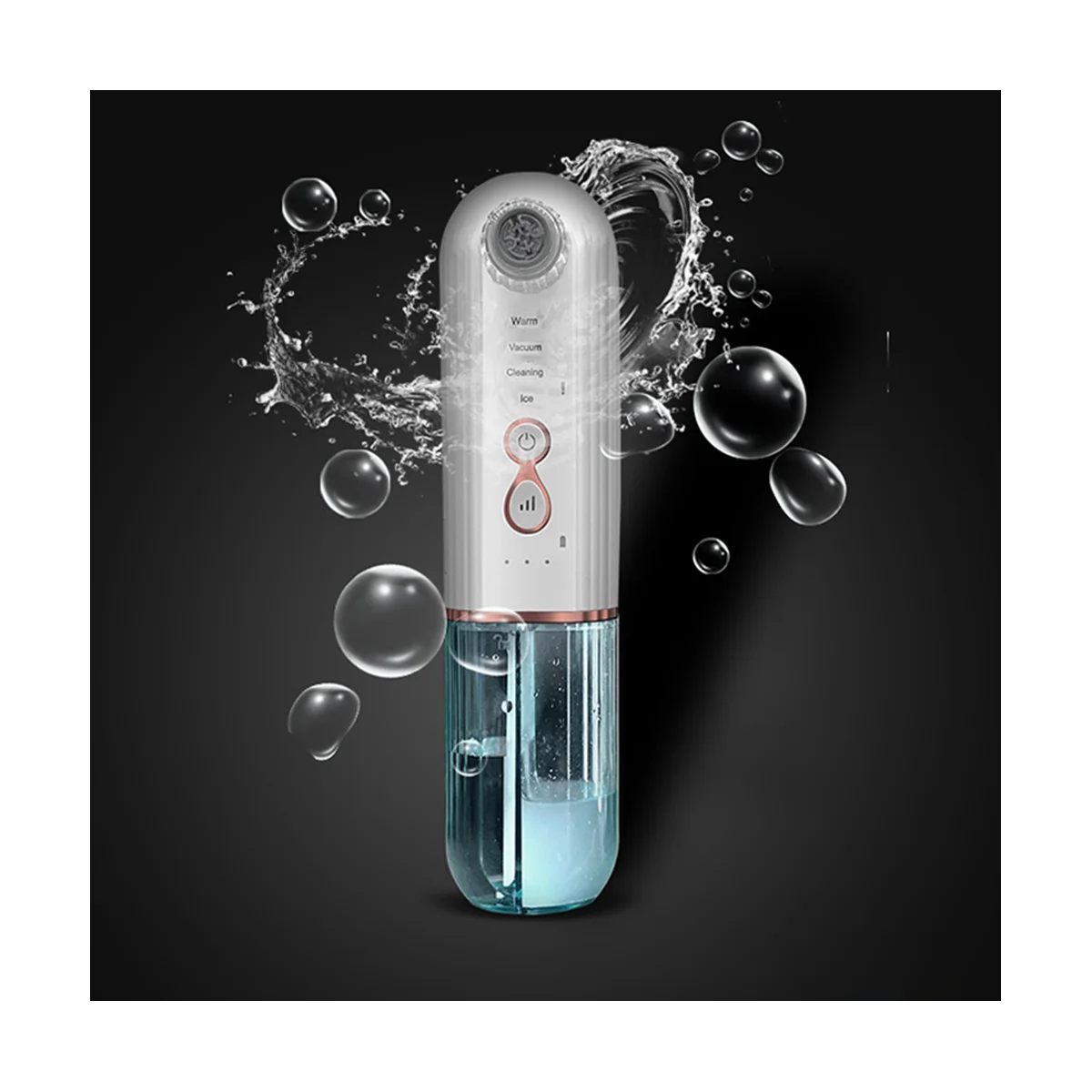 Красный, синий светодиодный терапия, маленький пузырьковый электрический инструмент с черной головкой, машина для удаления прыщей, очиститель пор, вакуумный инструмент для удаления прыщей