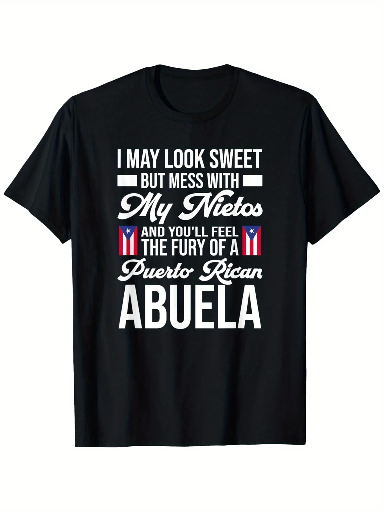 Funny Puerto Rican Grandma Abuela Puerto Rico T-Shirt, Suitable for Mens & Womens Outdoor T-Shirt, 100%cotton