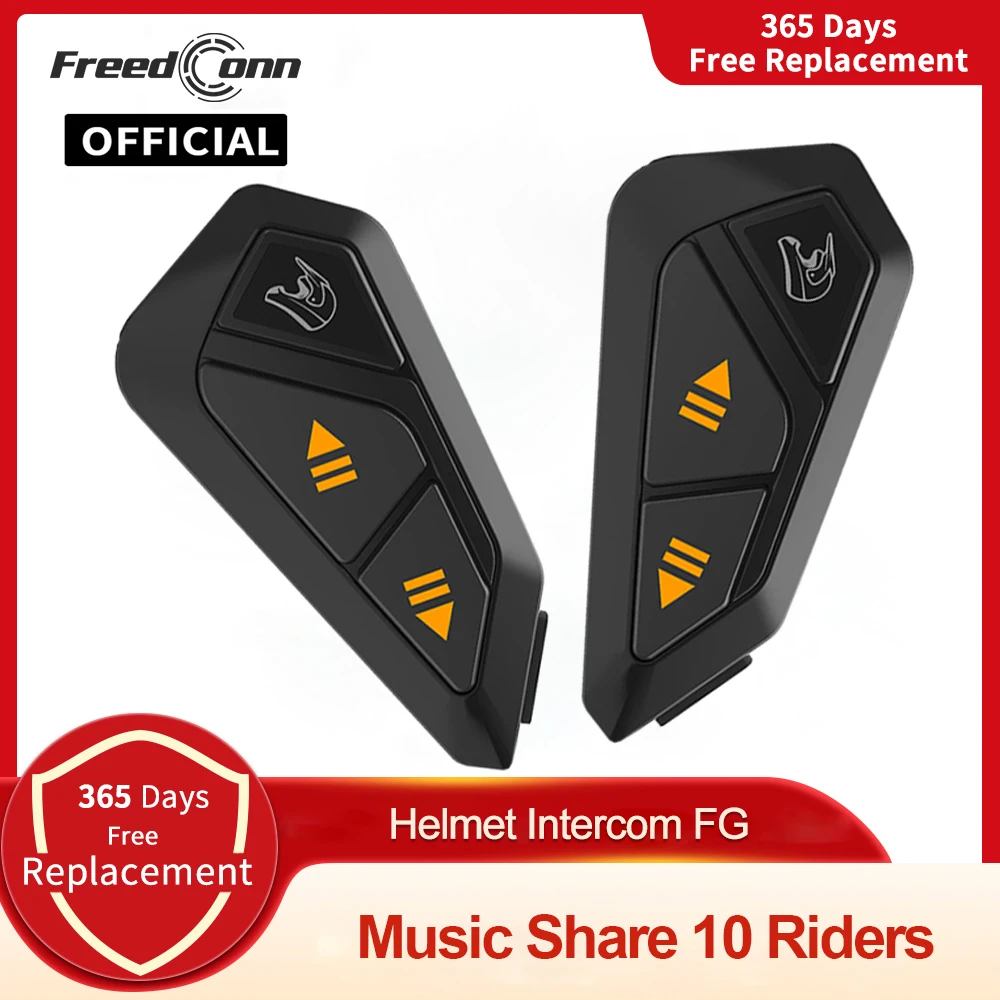 FreedConn Motorcycle Intercom Bluetooth Headset Helmets Music Share 6 Way FM 1200M Helmet Earphone