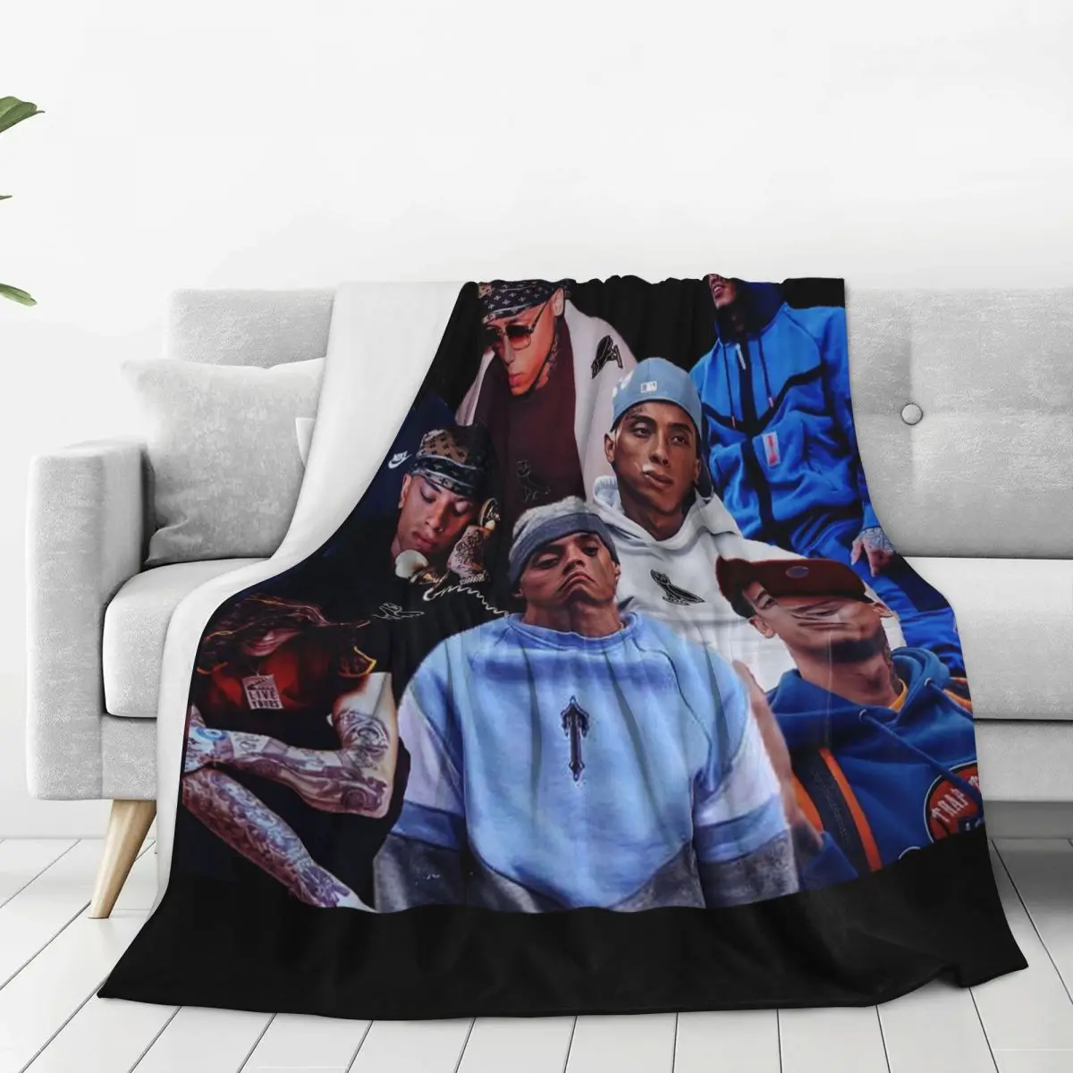 Central Cee Uk Rapper Collage Poster Blankets Flannel Lightweight Throw Blankets Sofa For Couch Bedding Outdoor Throws Bedspread