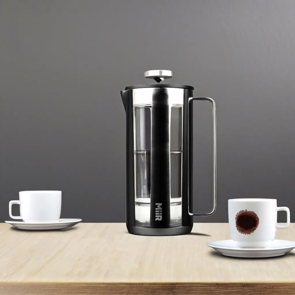 الصحافة الفرنسية القياسية الجديدة - ماكينة صنع القهوة الفرنسية المعزولة المصنوعة من الفولاذ المقاوم للصدأ بوزن 33 أونصة